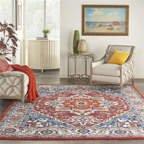 Nourison Passion Red Multi Colored Area Rug, 8' x 10' - Walmart.com - Walmart.com