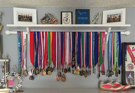 DIY Medal + Trophy Display Shelf | Homespun by Laura