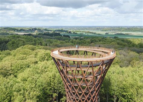 Danish architecture studio EFFEKT has built a helical tower that invites you to climb up above ...