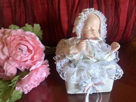 Newborn Sleeping Baby Lullaby Music Box Victorian Porcelain | Etsy