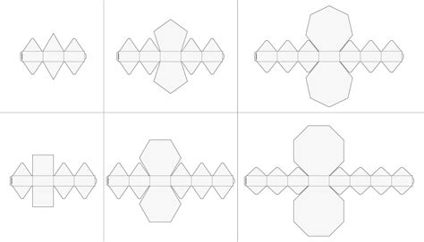 Editable collection Foldable Box Die Cut Cube Template Blueprint Layout with Cutting and Scoring ...