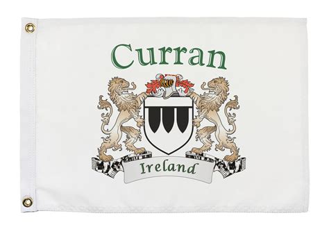 Curran Irish Coat of Arms Small White Flag 16x10.5 Inches - Etsy