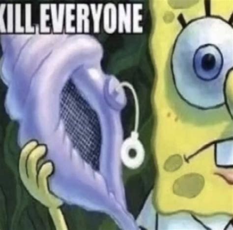 SpongeBob & Magic Conch Shell "KILL EVERYONE" reaction image restoration : r/MemeRestoration