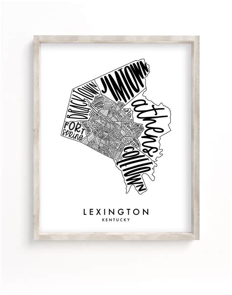 Lexington Neighborhood Map Digital Download - Etsy