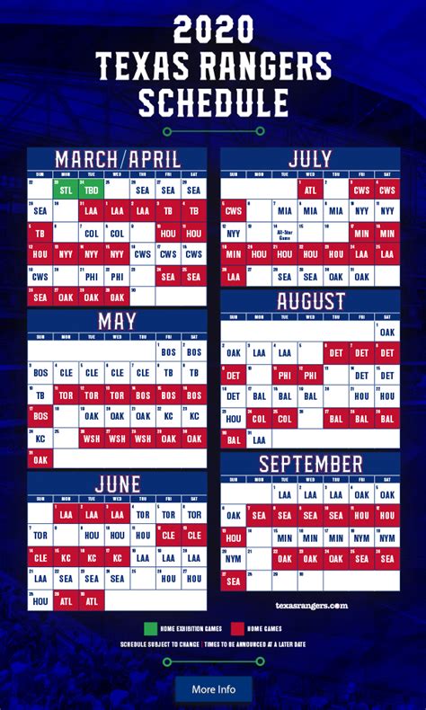 Rangers Baseball Schedule 2024 - Alysa Bertina