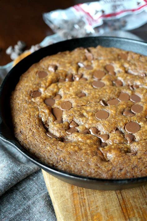 vegan chocolate chip skillet cookie - The Baking Fairy