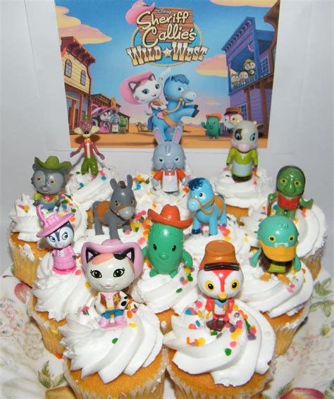 Buy Disney Sheriff Callie's Wild West Deluxe Mini Cake Toppers Cupcake Decorations Set of 13 ...