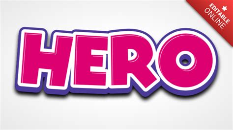 Hero | Text Effect Generator