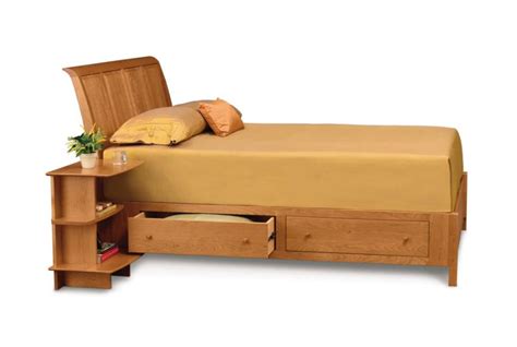 Copeland Furniture : Natural Hardwood Furniture from Vermont : Sarah Sleigh Bed with Storage in ...