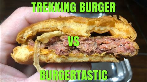 Cheeseburgers In Cans! A Comparative Taste Test: Trekking Burger vs Burgertastic - YouTube