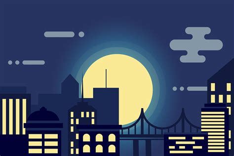 Night city silhouette | Illustrations ~ Creative Market