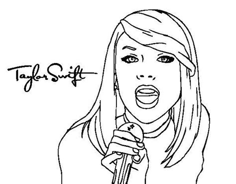 Taylor Swift Singer Coloring Pages | Taylor swift, Taylor swift singing, Coloring pages