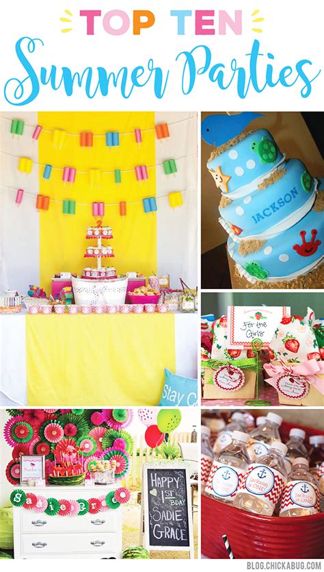 Top 10 Summer Party Themes | Chickabug