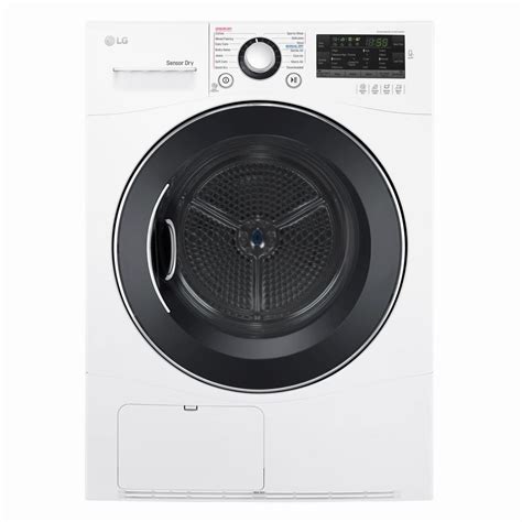 LG Electronics 4.2 cu. ft. White Compact Stackable Front Load Electric Ventless Dryer with ...