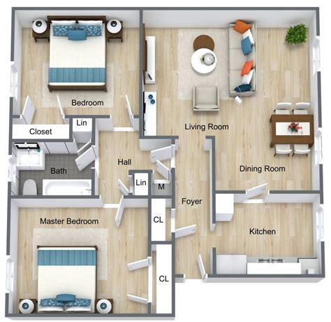 Floor Plan - Springwells Park Apartments