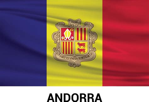 Andorra flag design vector 13303888 Vector Art at Vecteezy