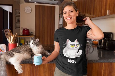 Grumpy Cat Says No Funny T-shirt Cat Lover Grumpy Cat Unisex Men ...