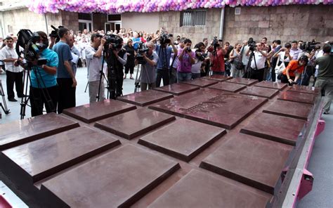 And the country with the world's biggest chocolate bar is ... Armenia ...