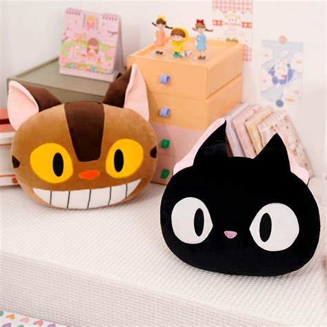 My Neighbor Totoro Catbus & KiKi’s Delivery Service Jiji Stuffed Pillow - Ghibli Store