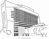 Colouring Pages Of Hospital Building Coloring sketch template