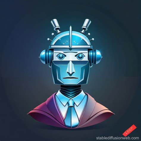 Logo Design: Law Robot with Legachat on Forehead | Stable Diffusion Online