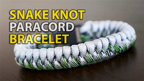 How to Make a Snake Knot Paracord Bracelet with Buckle - YouTube