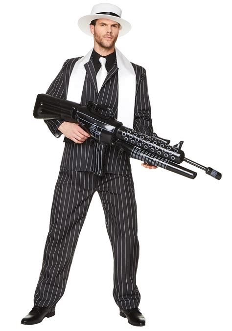 Men's Gangster Boss Costume With Accessories