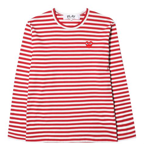 PLAY STRIPED T-SHIRT Red/White – Bodega Store