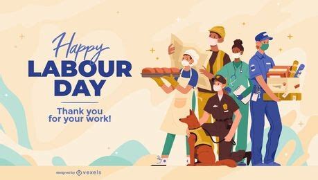 Happy Labour Day Illustration Design Vector Download