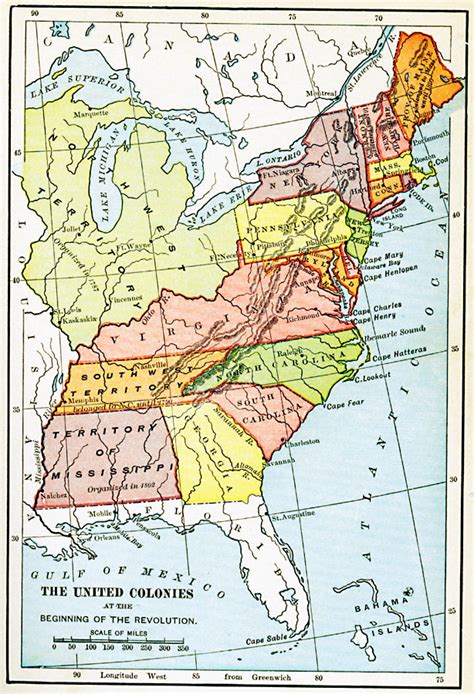 Colonial America 1776 Map