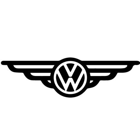 VW Volkswagen Wings Logo Sticker