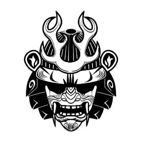 Samurai Oni Mask Drawing