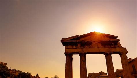 Premium Photo | Ancient greek ruins in roman agora athens greece