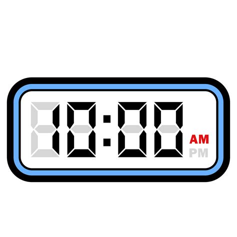 Digital Clock Time at 10.00 AM, Digital Clock 12 Hour Format 32048641 PNG