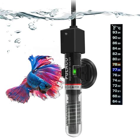 PULACO 25W Small Aquarium Submersible Betta Heater with Free ...