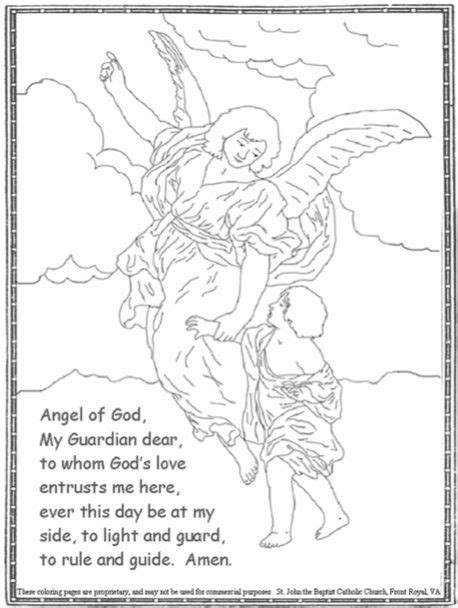 36+ awesome images Guardian Angel Prayer Coloring Page - Angels ...