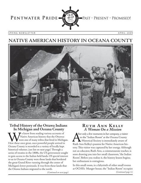 native american history in oceana county - Pentwater Historical ...