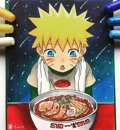 I drew the power of Ichiraku ramen 🍜😋 : r/Naruto