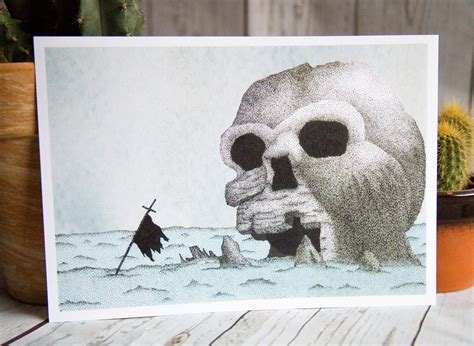 SALE Skull Rock Peter Pan Art Print | Etsy