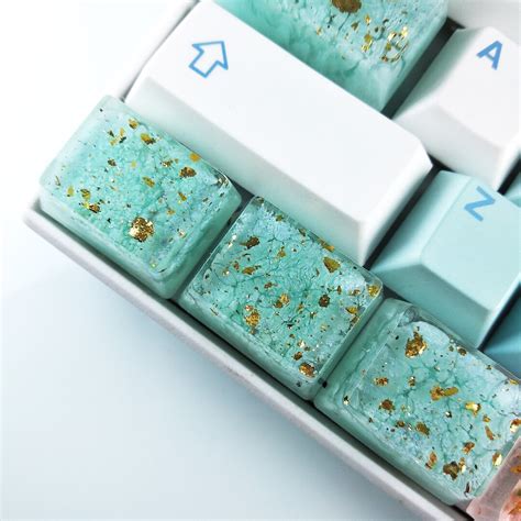 Spacebar Artisan Keycaps,arctic Blue Color, Key Cap Artisan,spacebar Custom,spacebar Resin ...