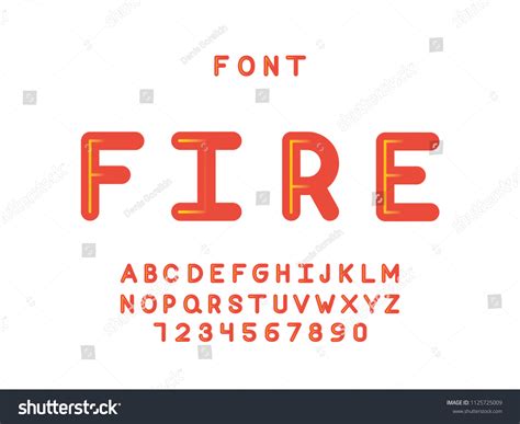 Fire Font Vector Alphabet Letters Numbers Stock Vector (Royalty Free) 1125725009 | Shutterstock