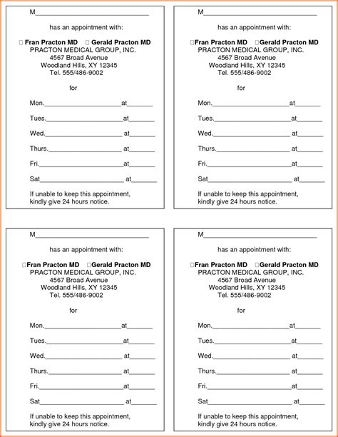 12+ Appointment Cards | Survey Template Words throughout Appointment Card Template Word ...