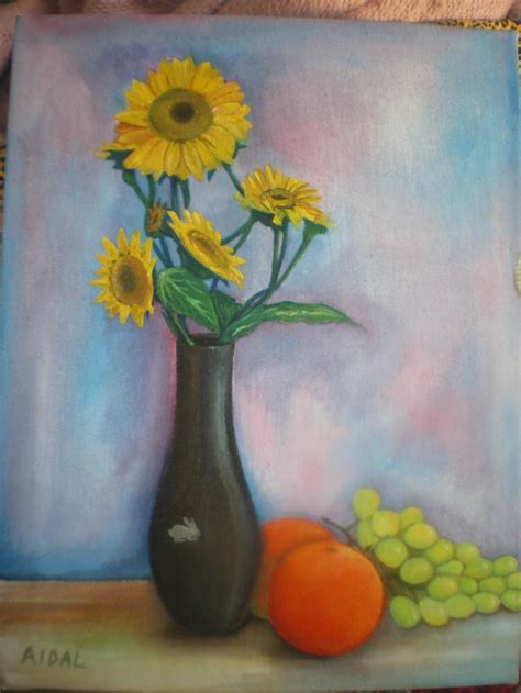 Flower Vase Orange and Grapes by Aidal on deviantART