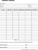 Employee Timesheet Template - download Timesheet Template for free PDF or Word