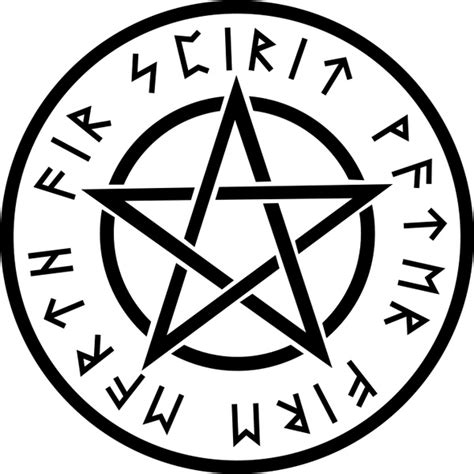 Wiccan White Pentagram Free vector in Open office drawing svg ( .svg ...