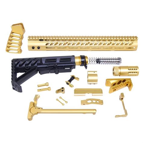 AR-15 Full Rifle Parts Kit in Anodized Gold | Veriforce Tactical