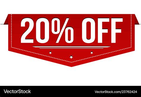 20 off banner design Royalty Free Vector Image