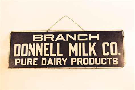 Donnell Milk Company Porcelain Sign, Pure Dairy Products, St. Louis, MO ...