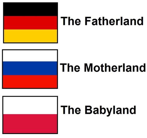 The Fatherland The Motherland and The Babyland | Historical memes, Memes, Funny memes