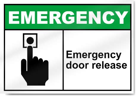 Emergency Door Release Emergency Signs | SignsToYou.com